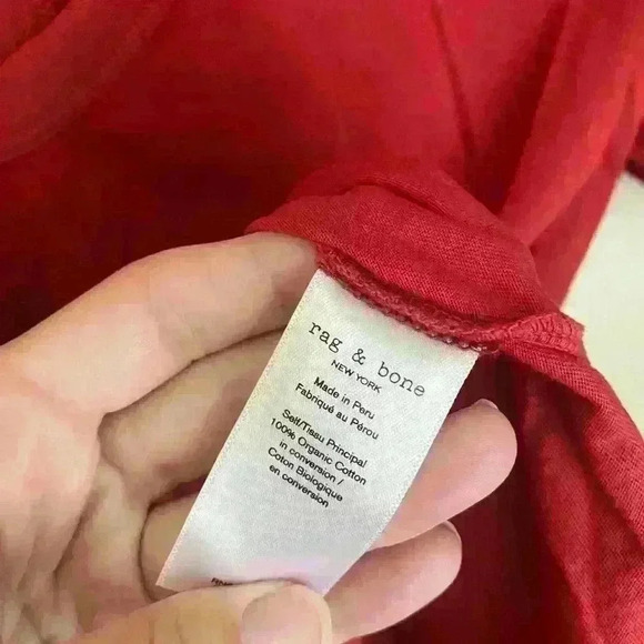 Rag & Bone The Slub V-Neck cotton Tshirt - Picture 5 of 6